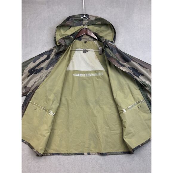 Mil-Tec by Sturm Men's XL Frog Camo Green Rain Hunting Jacket Removable Hood - Picture 7 of 15